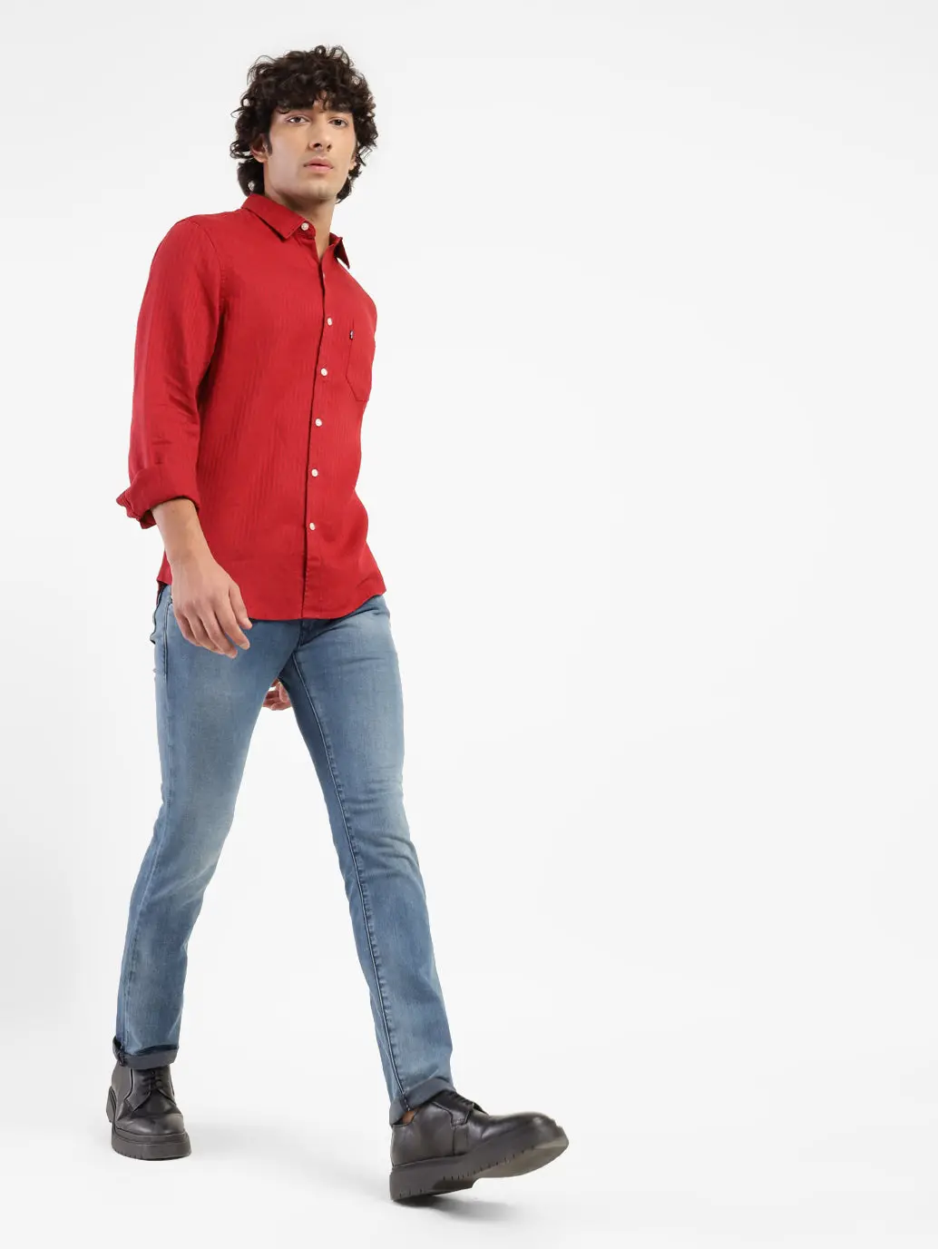 Men's Redloop 65504 Blue Skinny Fit Mid Rise Jeans 1