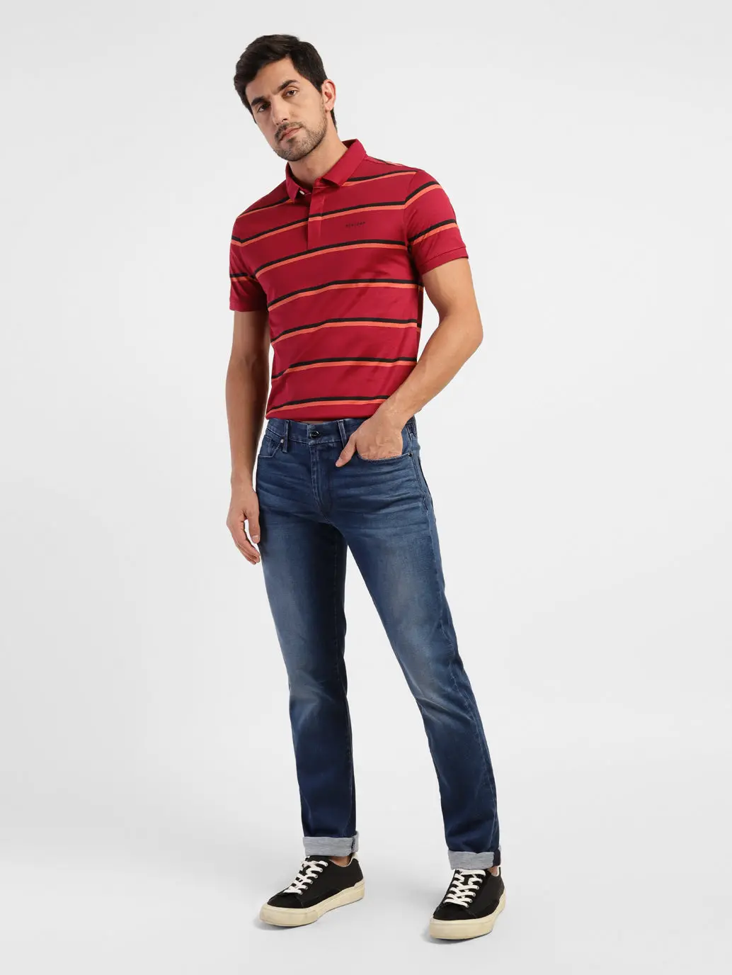 Men's Redloop 511 Blue Slim Fit Mid Rise Jeans 2