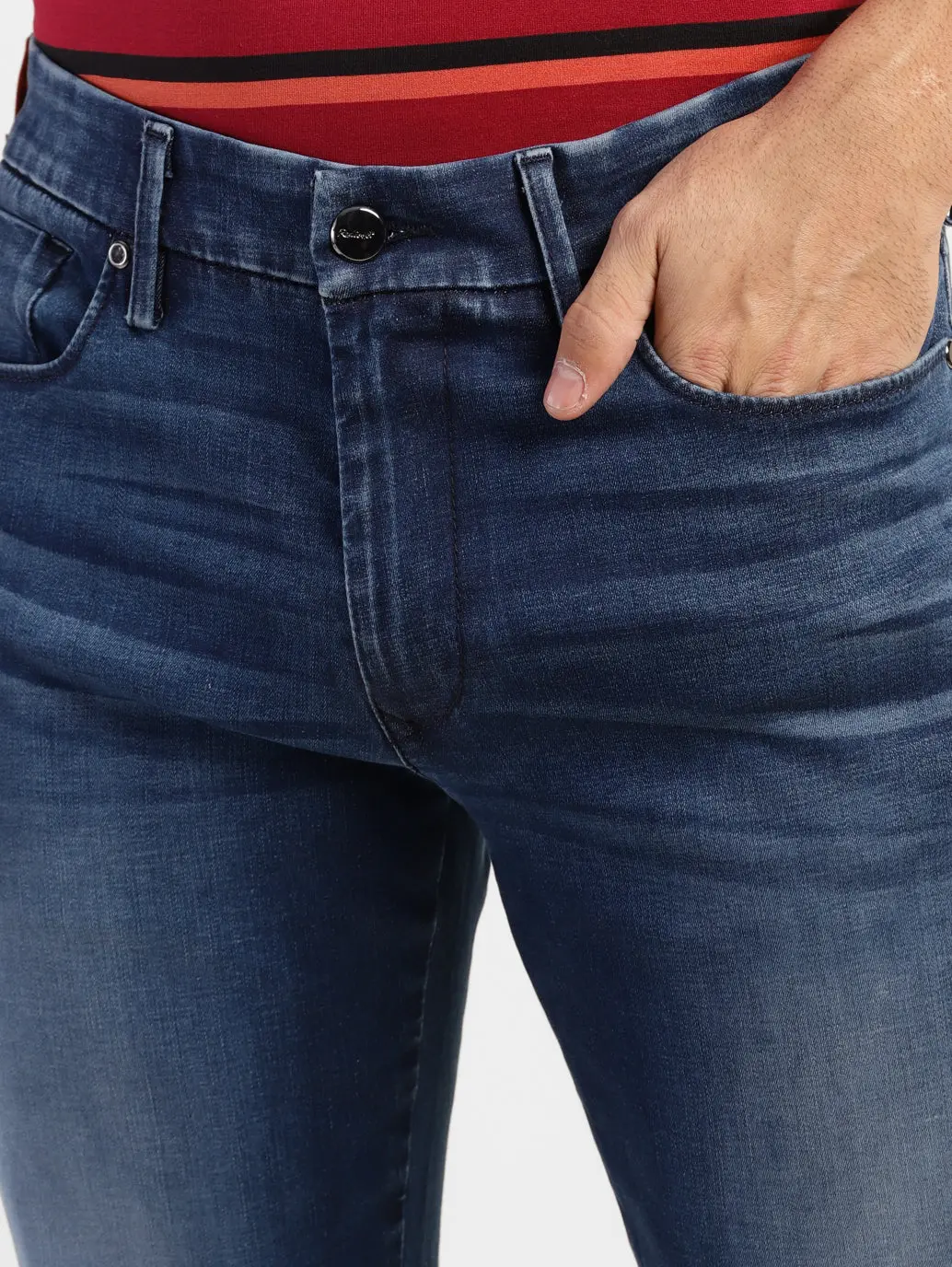 Men's Redloop 511 Blue Slim Fit Mid Rise Jeans 6