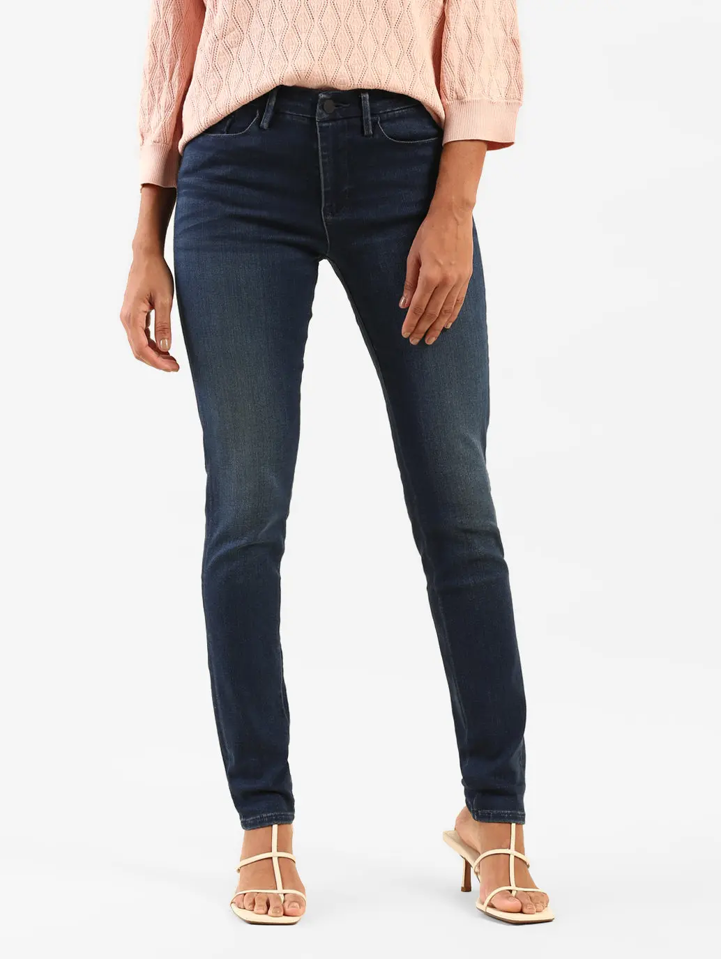 Women's 711 Blue Skinny Fit High Rise Jeans 1