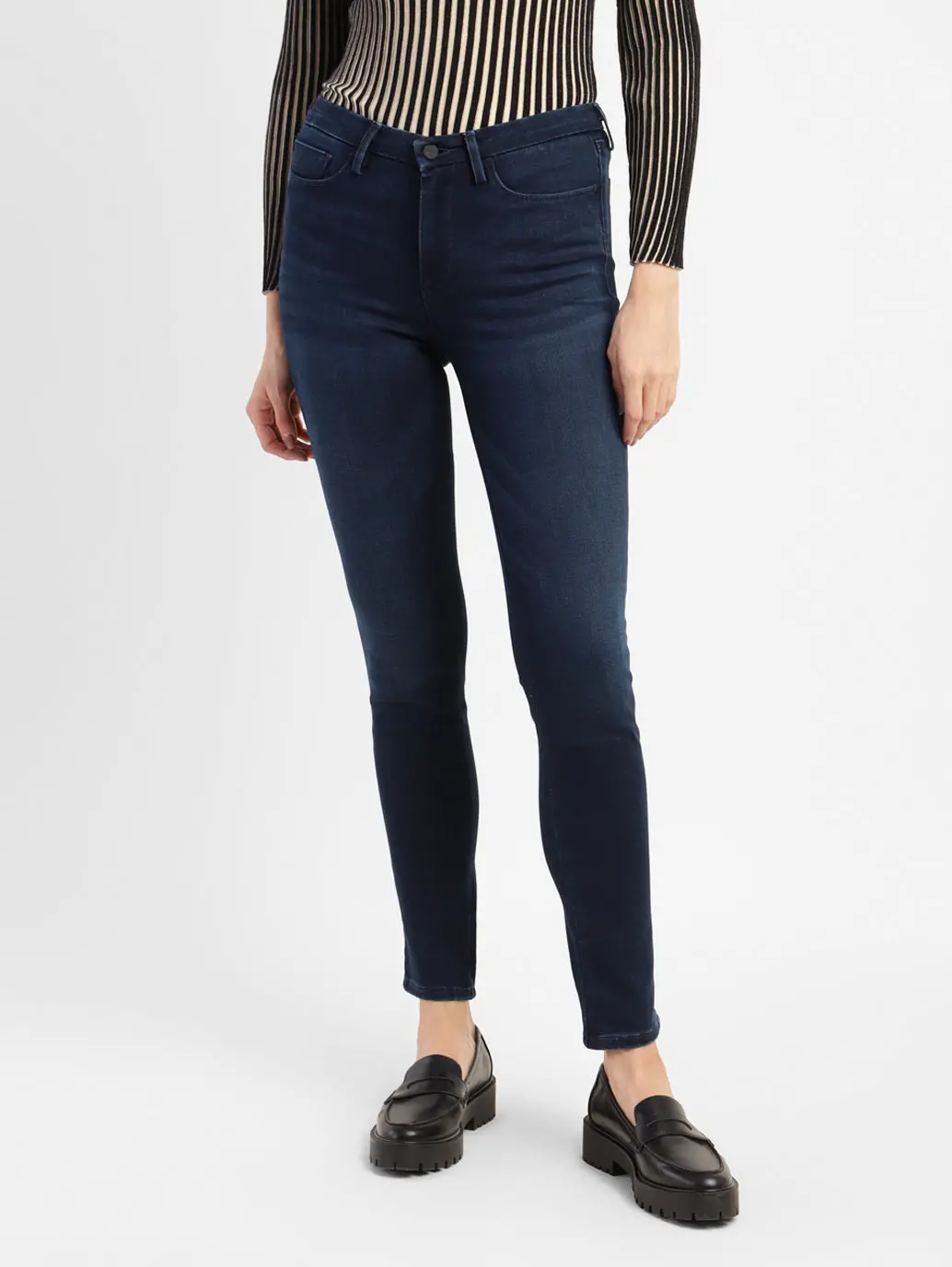 Women's 711 Blue Skinny Fit Mid Rise Jeans 1