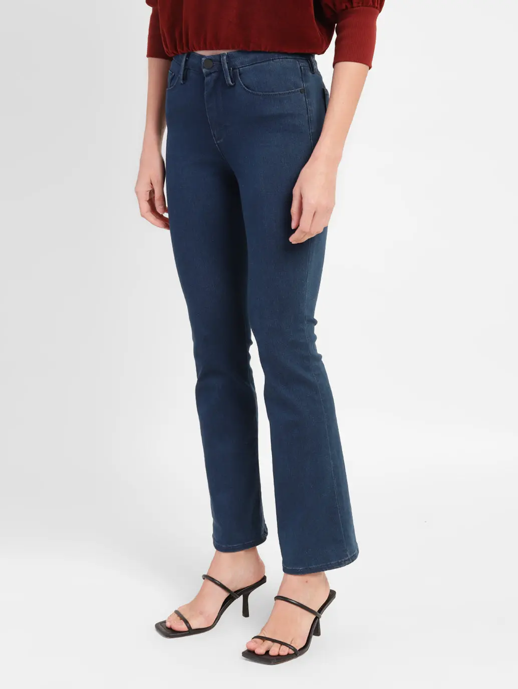 Women's 715 Blue Flared Fit Mid Rise Jeans 3