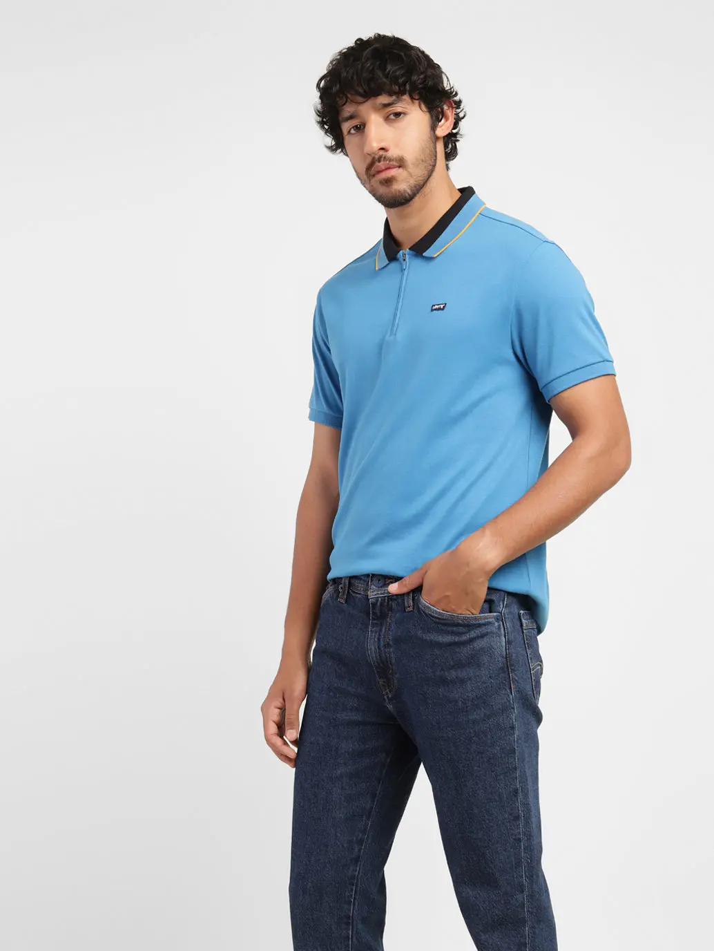 Men's Solid Polo T-Shirt 1