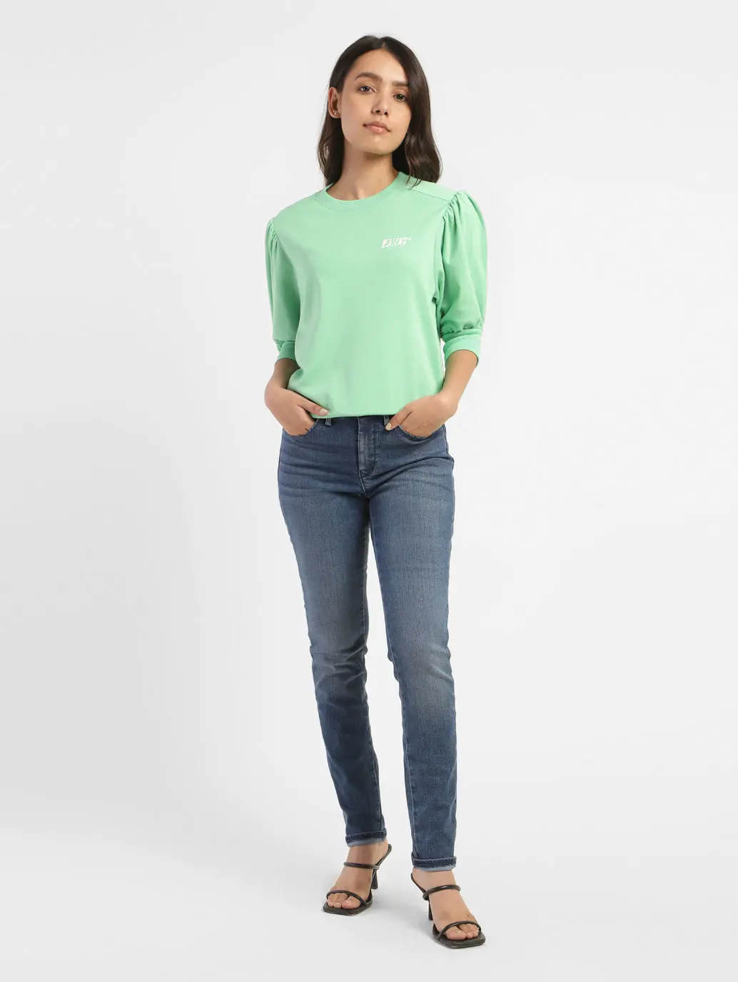 Women's 311 Blue Skinny Fit Mid Rise Jeans 1