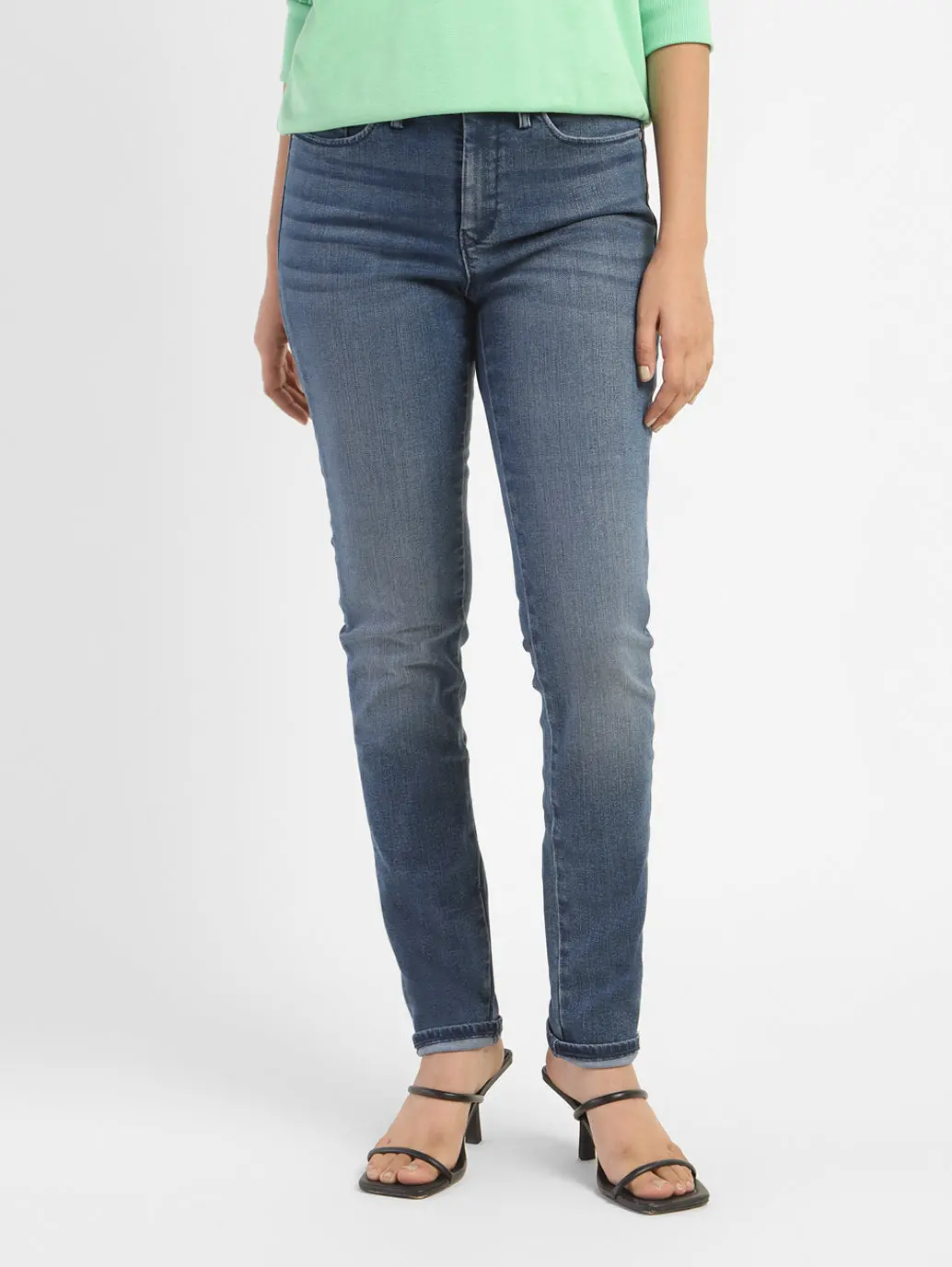 Women's 311 Blue Skinny Fit Mid Rise Jeans 2
