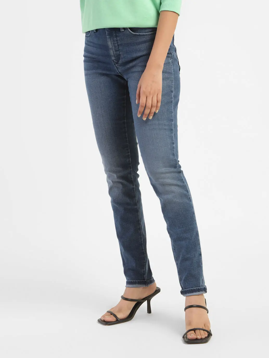 Women's 311 Blue Skinny Fit Mid Rise Jeans 4