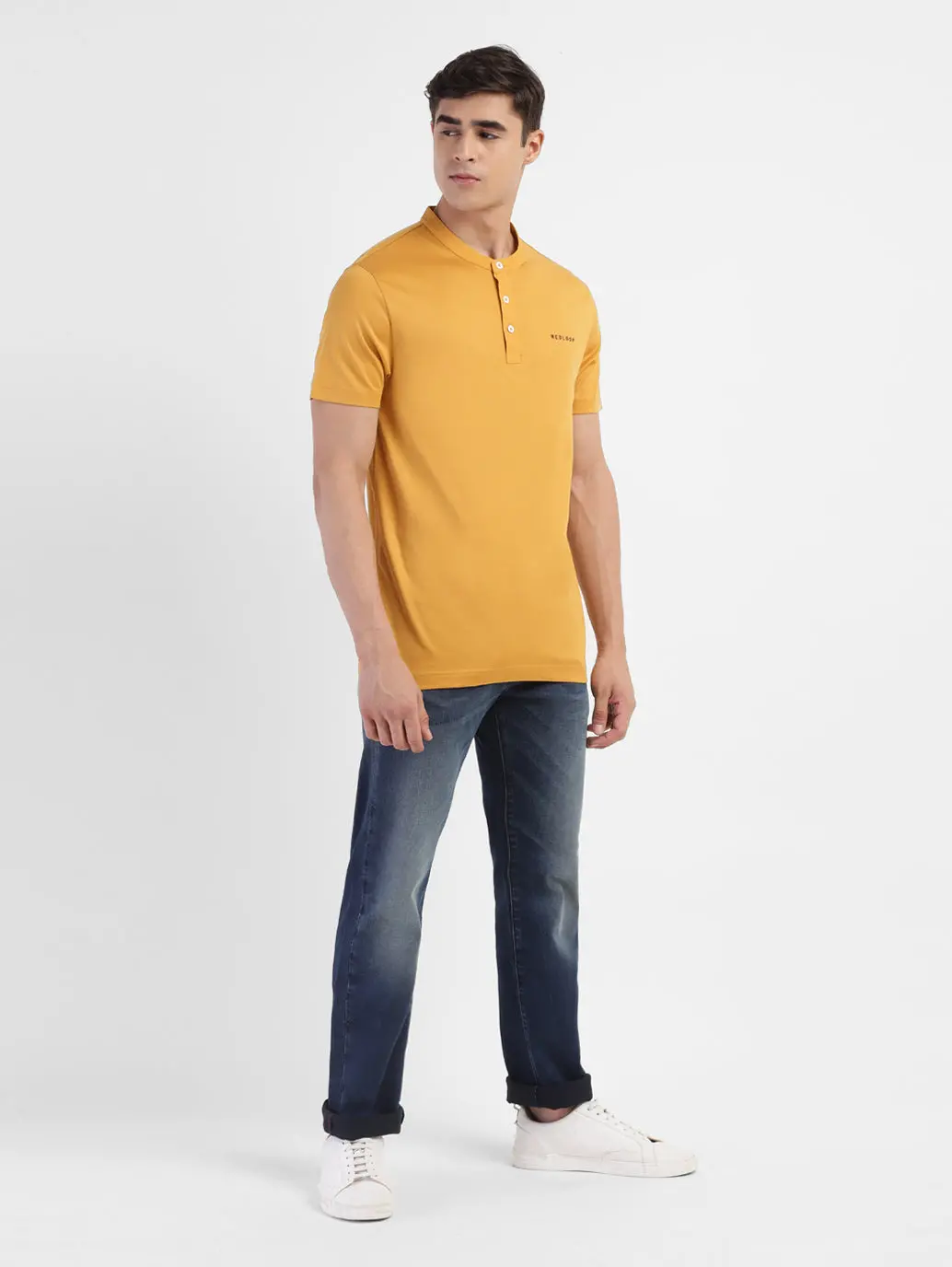 Men's Solid Henley T-Shirt 1