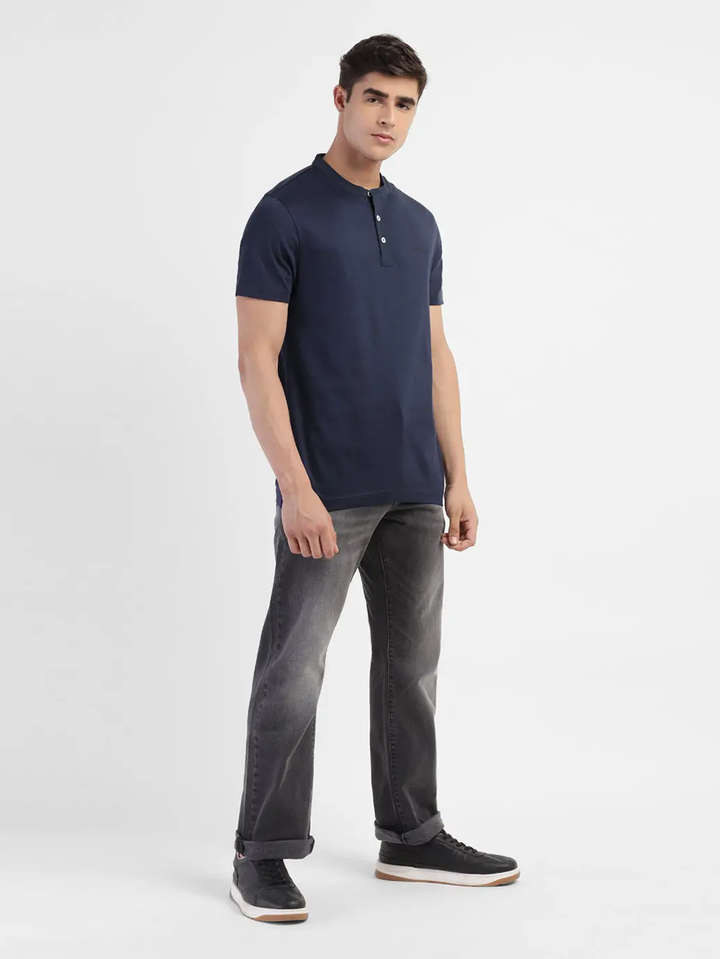 Men's Solid Henley T-Shirt 1