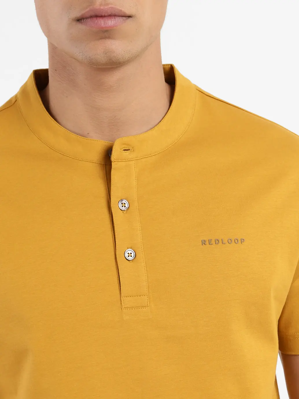 Men's Solid Henley Neck T-Shirt 5