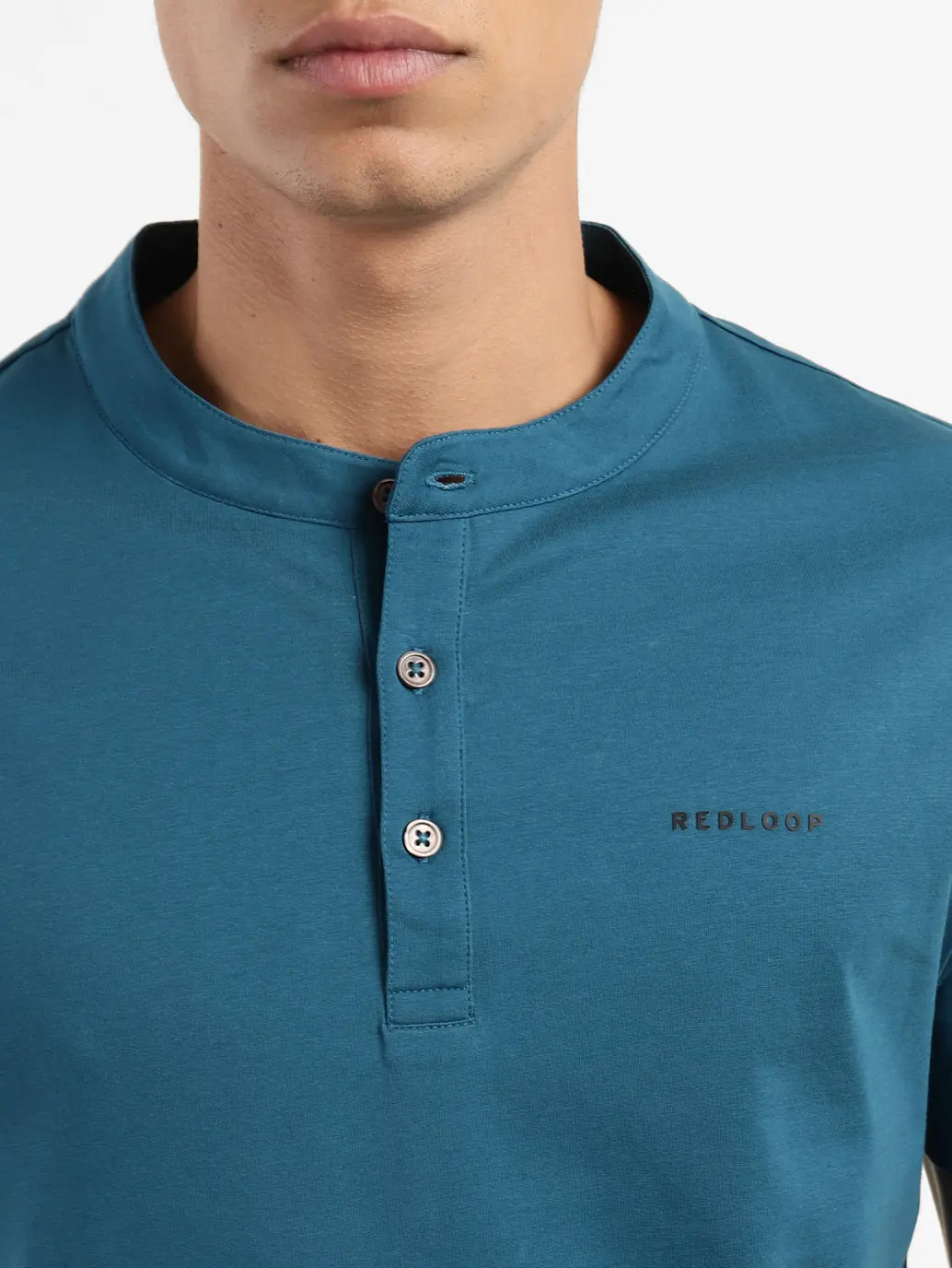 Men's Solid Henley Neck T-Shirt 5