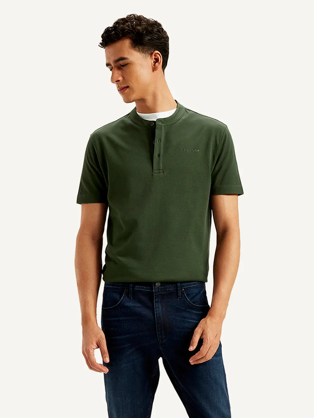 Men's Redloop Solid Slim Fit T-Shirt 1