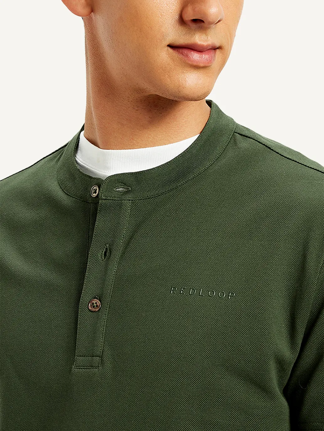 Men's Redloop Solid Slim Fit T-Shirt 4