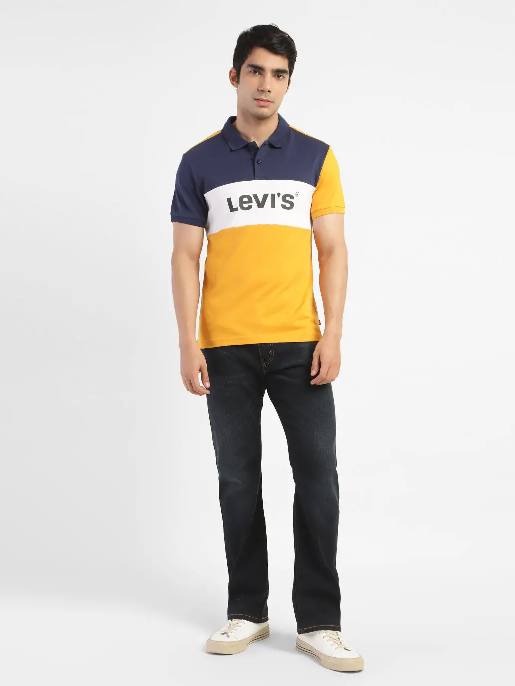 Men's Color Block Polo T-Shirt 1