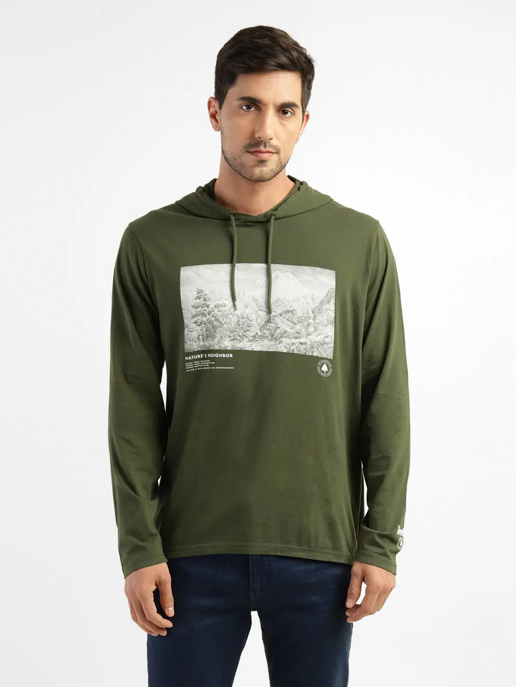 Men's Graphic Print Hooded Sweatshirt 1