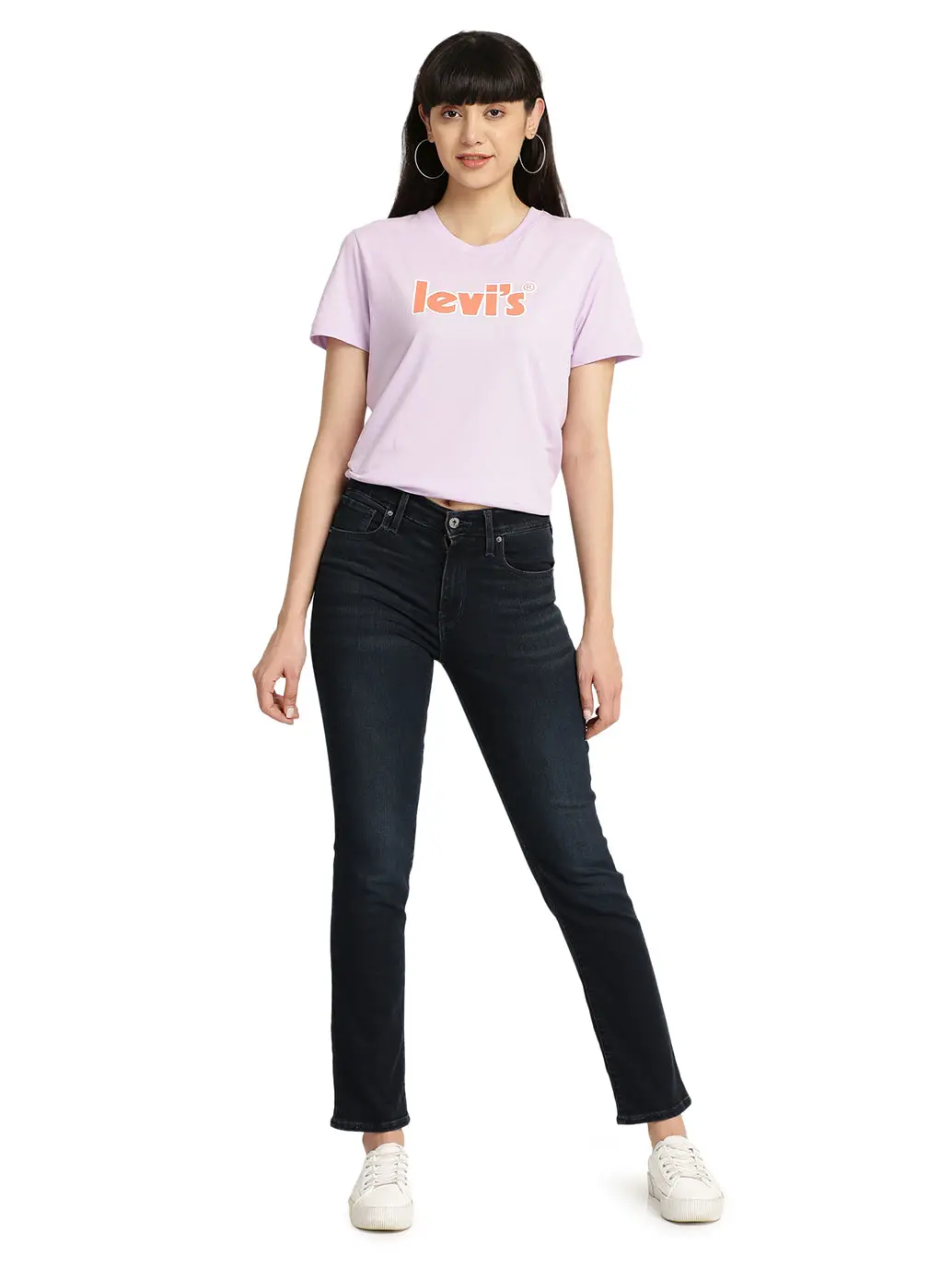 Women's 724 Blue Slim Straight Fit High Rise Jeans 1