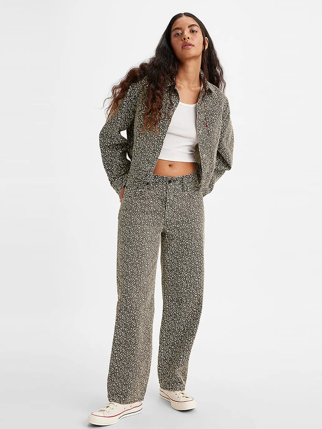 Women's Mid Rise Grey Straight Trousers 1