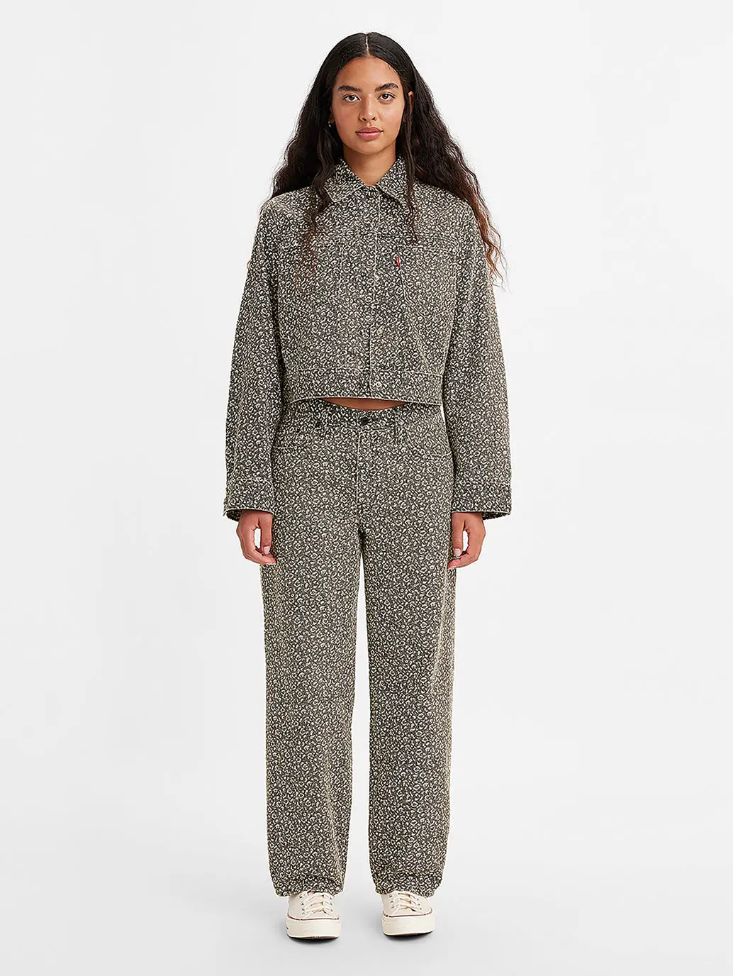 Women's Mid Rise Grey Straight Trousers 3