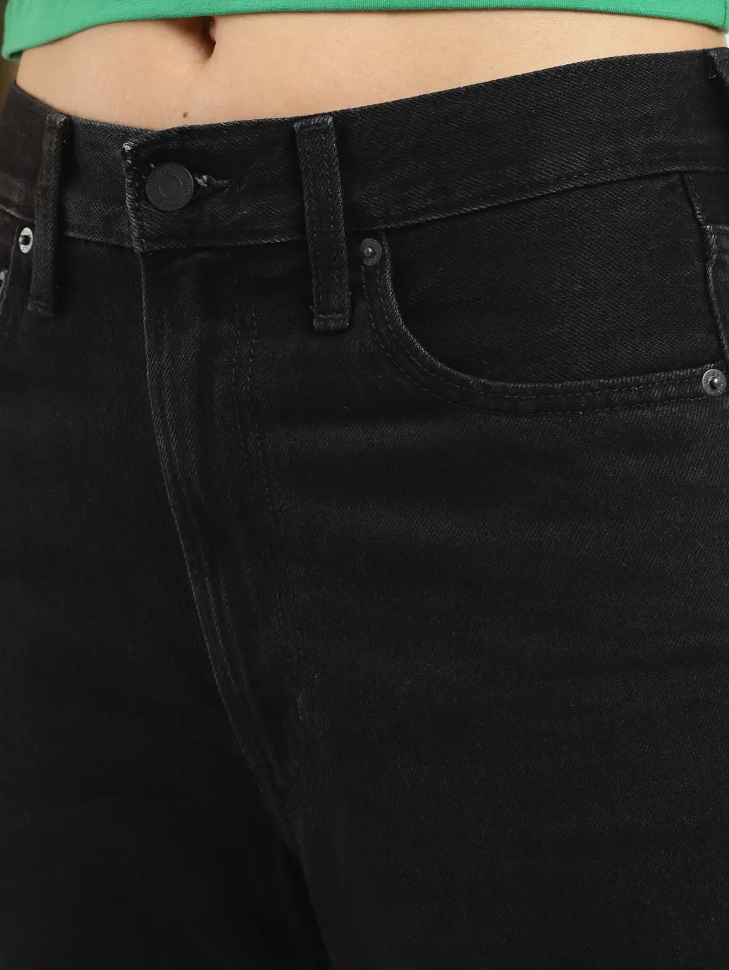 Women's Black Bootcut Fit High Rise Jeans 5