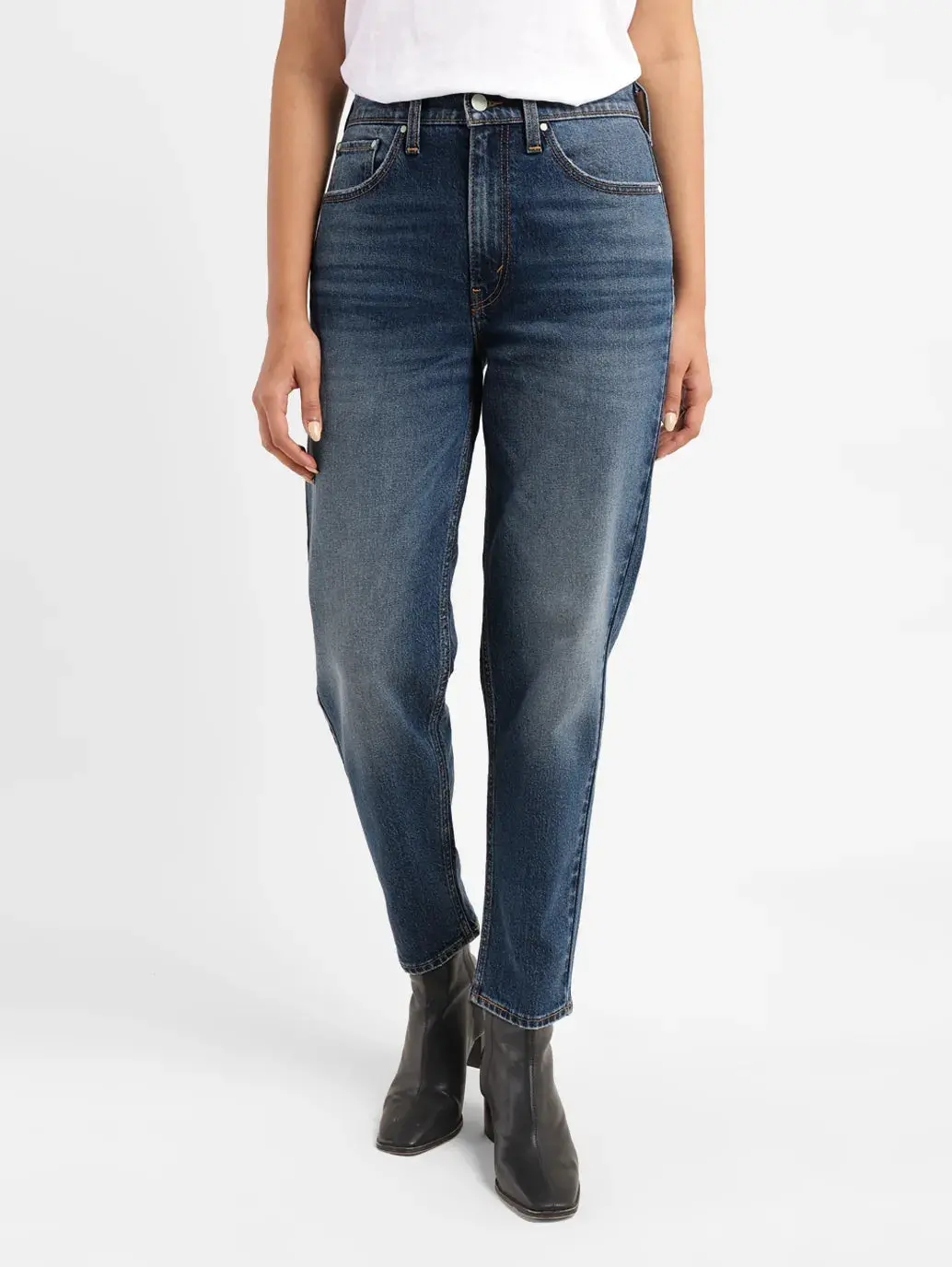 Women's Blue Bootcut Fit High Rise Jeans 2