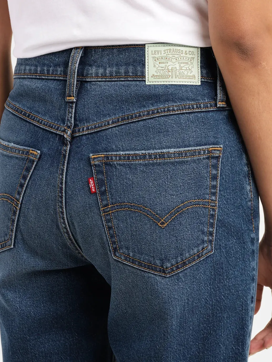 Women's Blue Bootcut Fit High Rise Jeans 6