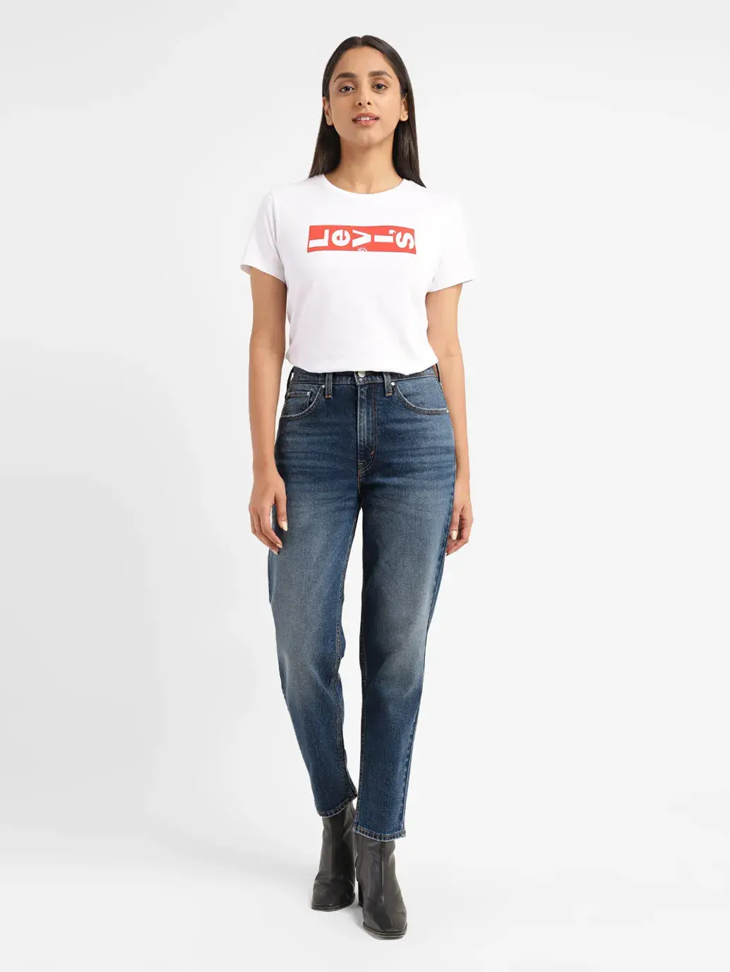 Women's Blue Bootcut Fit High Rise Jeans 7