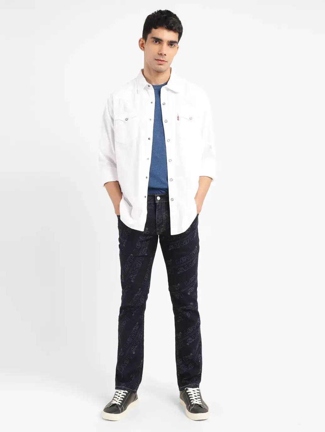 Men's 550 Blue Loose Fit Mid Rise Jeans 1