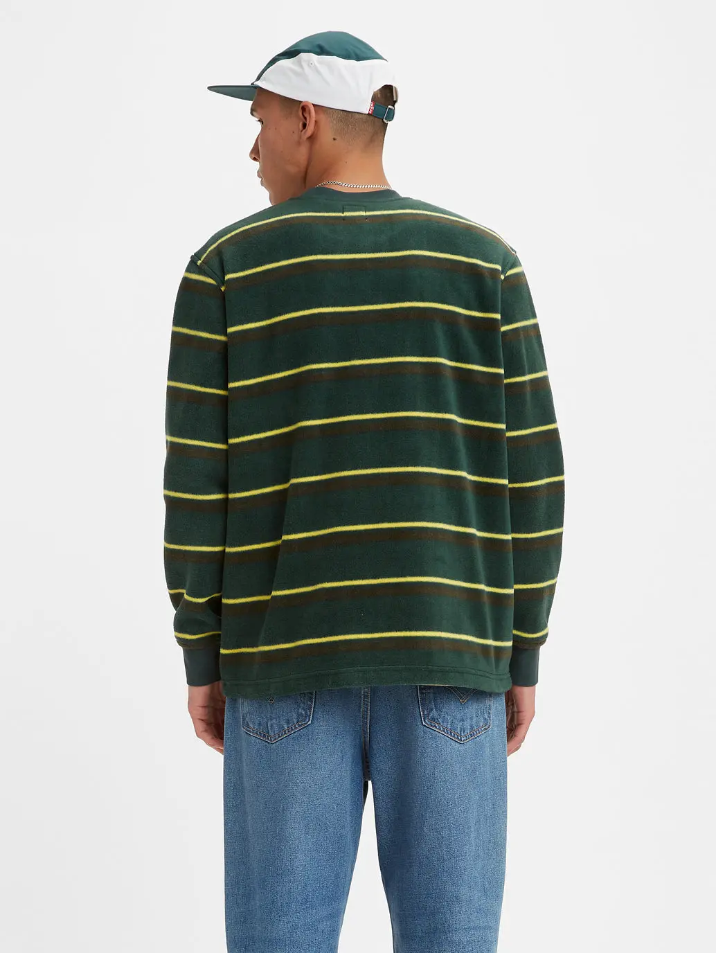 Men's Striped Crew Neck Sweatshirt 2