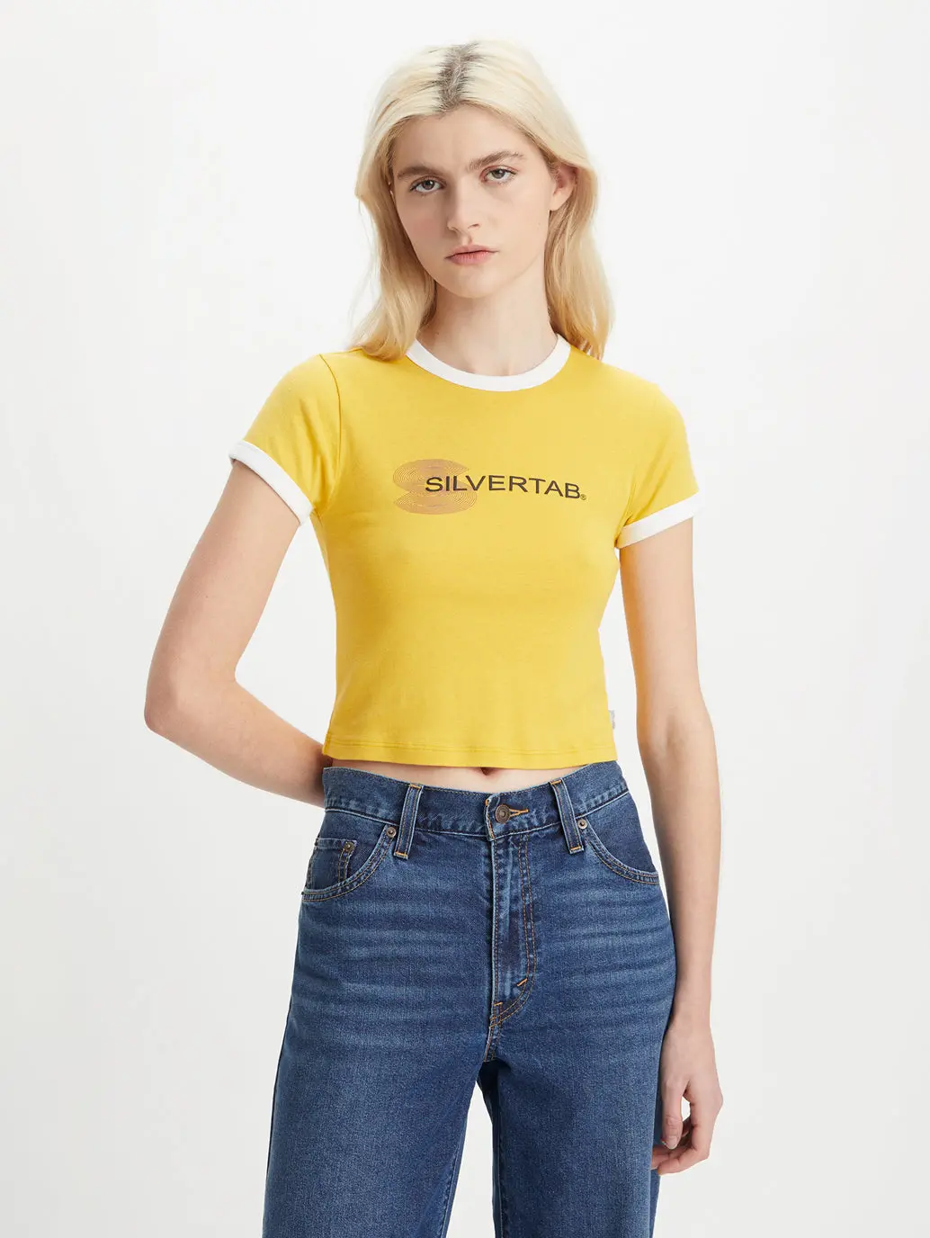 Women's Silver Tab Crew Neck T-Shirt 1
