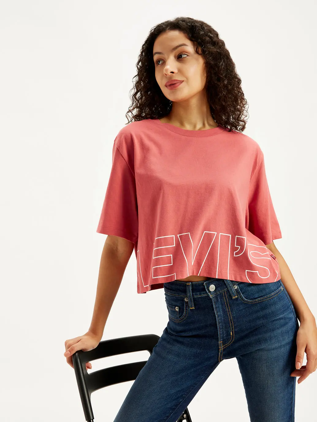 Women's Brand Logo Loose Fit T-Shirt 1