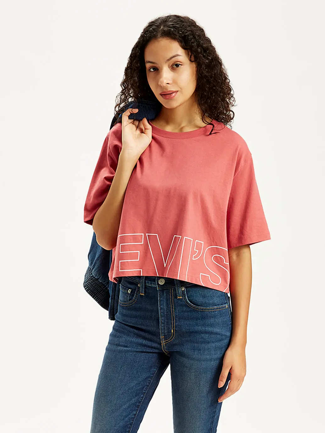 Women's Brand Logo Loose Fit T-Shirt 2