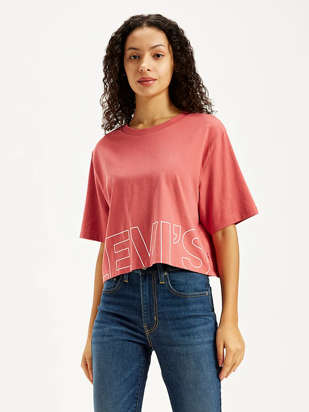 Women's Brand Logo Loose Fit T-Shirt 3