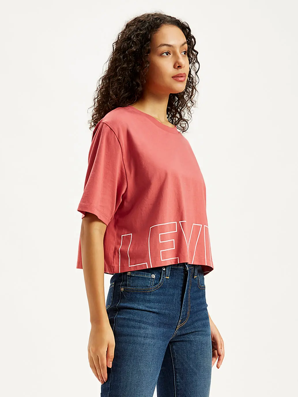 Women's Brand Logo Loose Fit T-Shirt 5