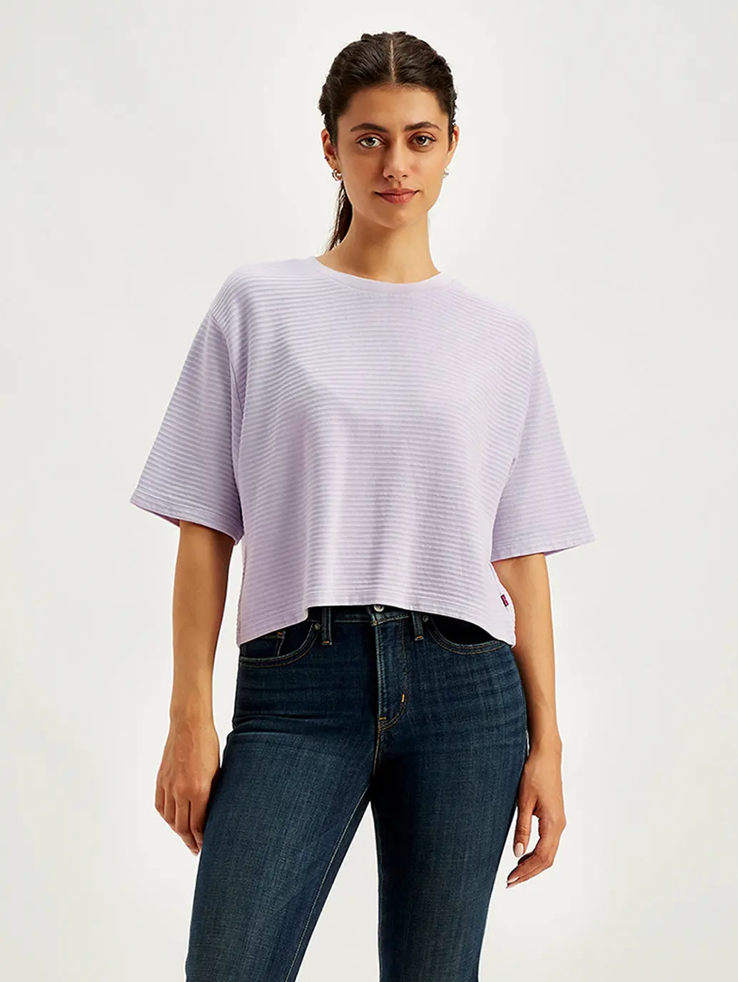 Women's Textured Relaxed Fit T-Shirt 4