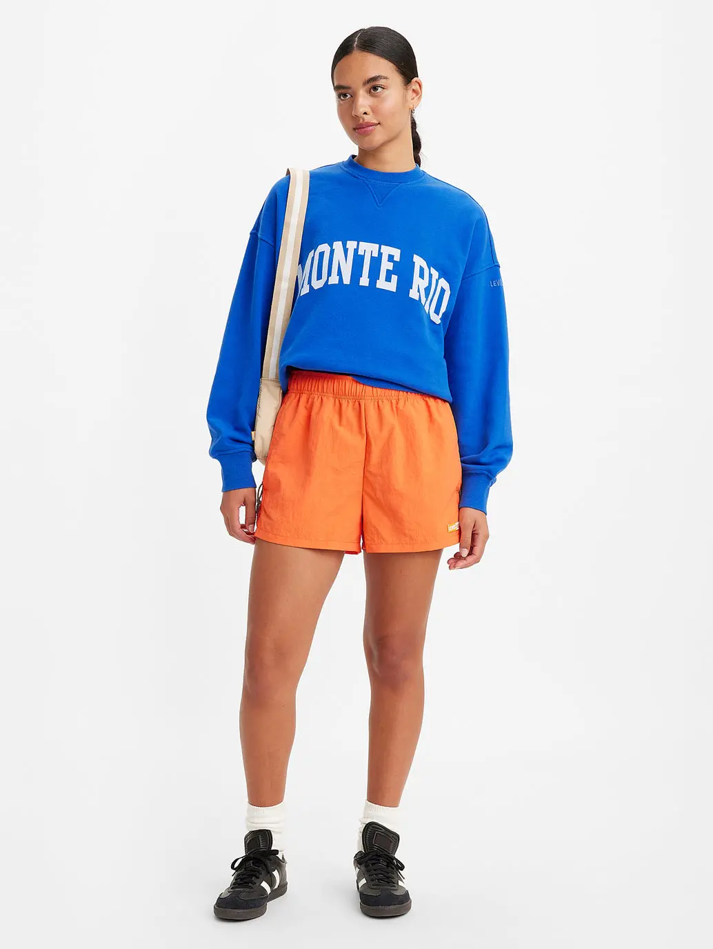 Women's Mid Rise Orange Classic Fit Shorts 1
