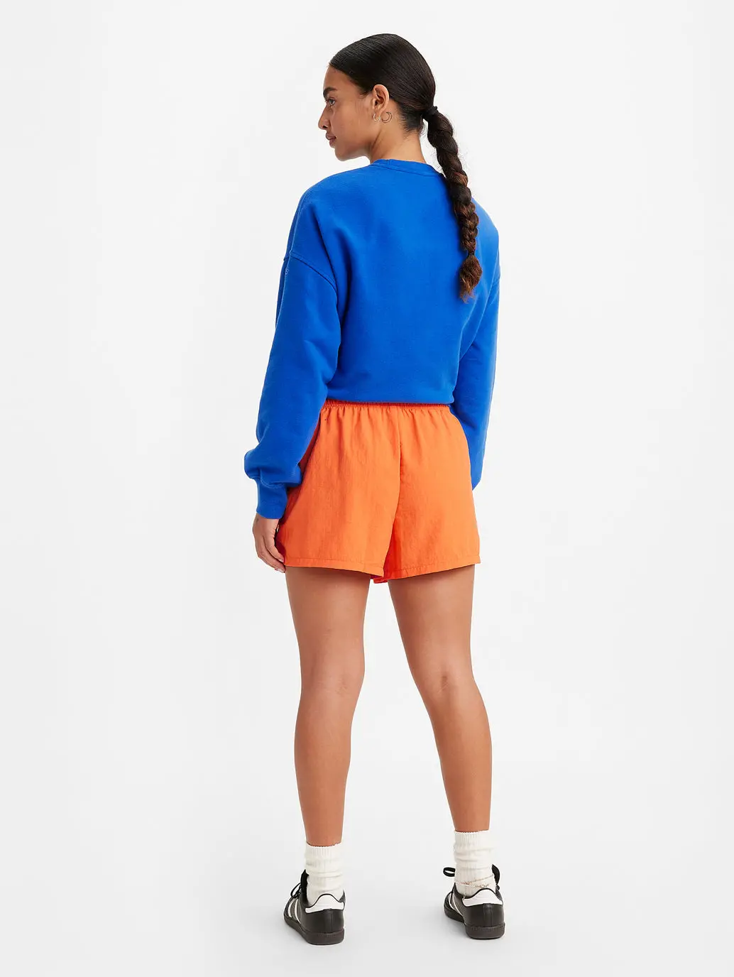 Women's Mid Rise Orange Classic Fit Shorts 2