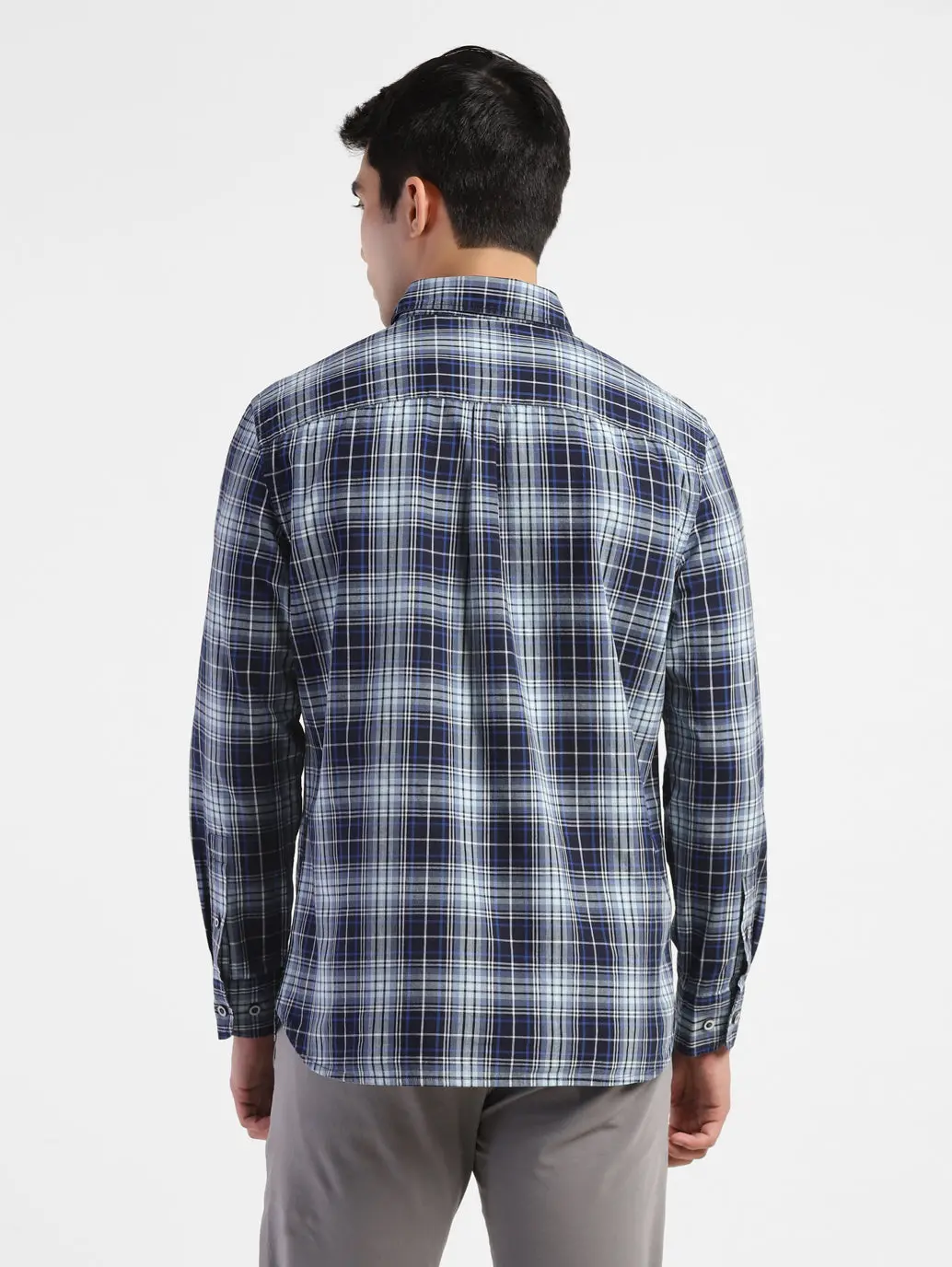 Men's Checkered Spread Collar Shirt 3