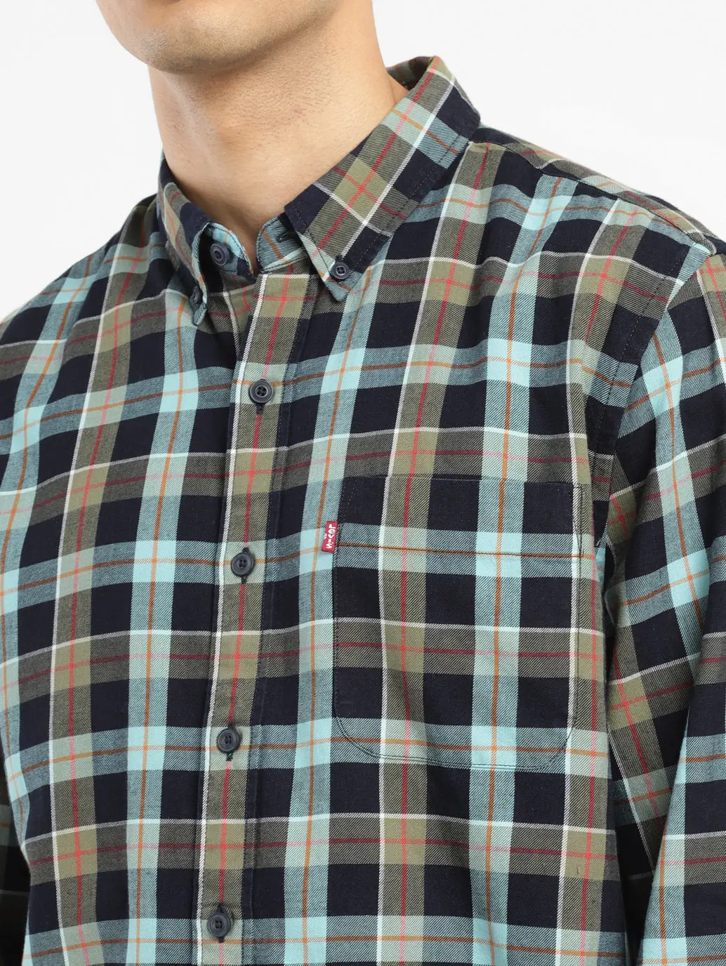 Men's Checkered Spread Collar Shirt 5