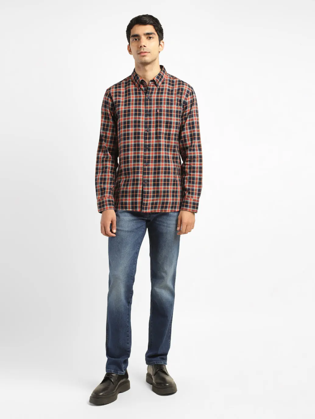 Men's Chekered Slim Fit Shirts 1