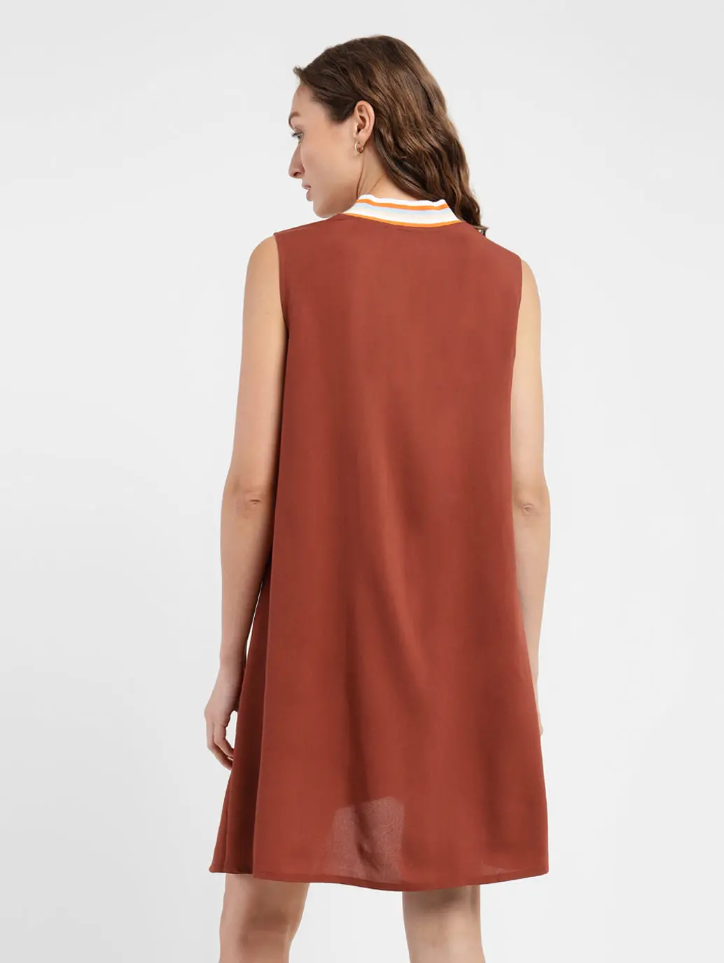Women's Solid Round Neck Dress 2