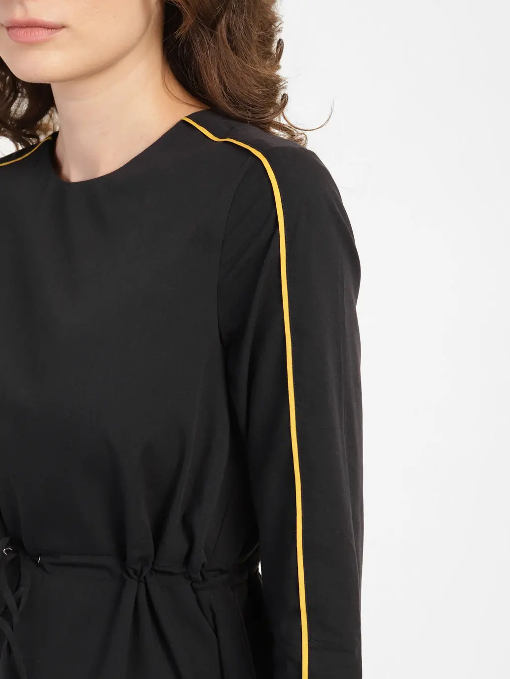 Women's Solid V Neck Dress 5