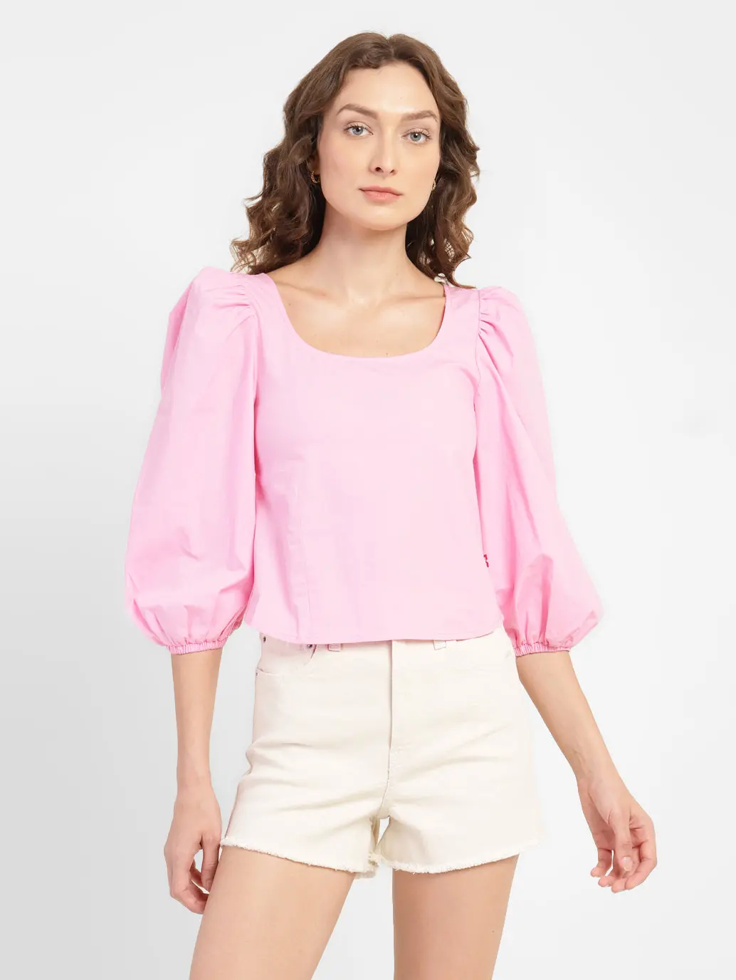 Women's Solid Scoop Neck Top 1