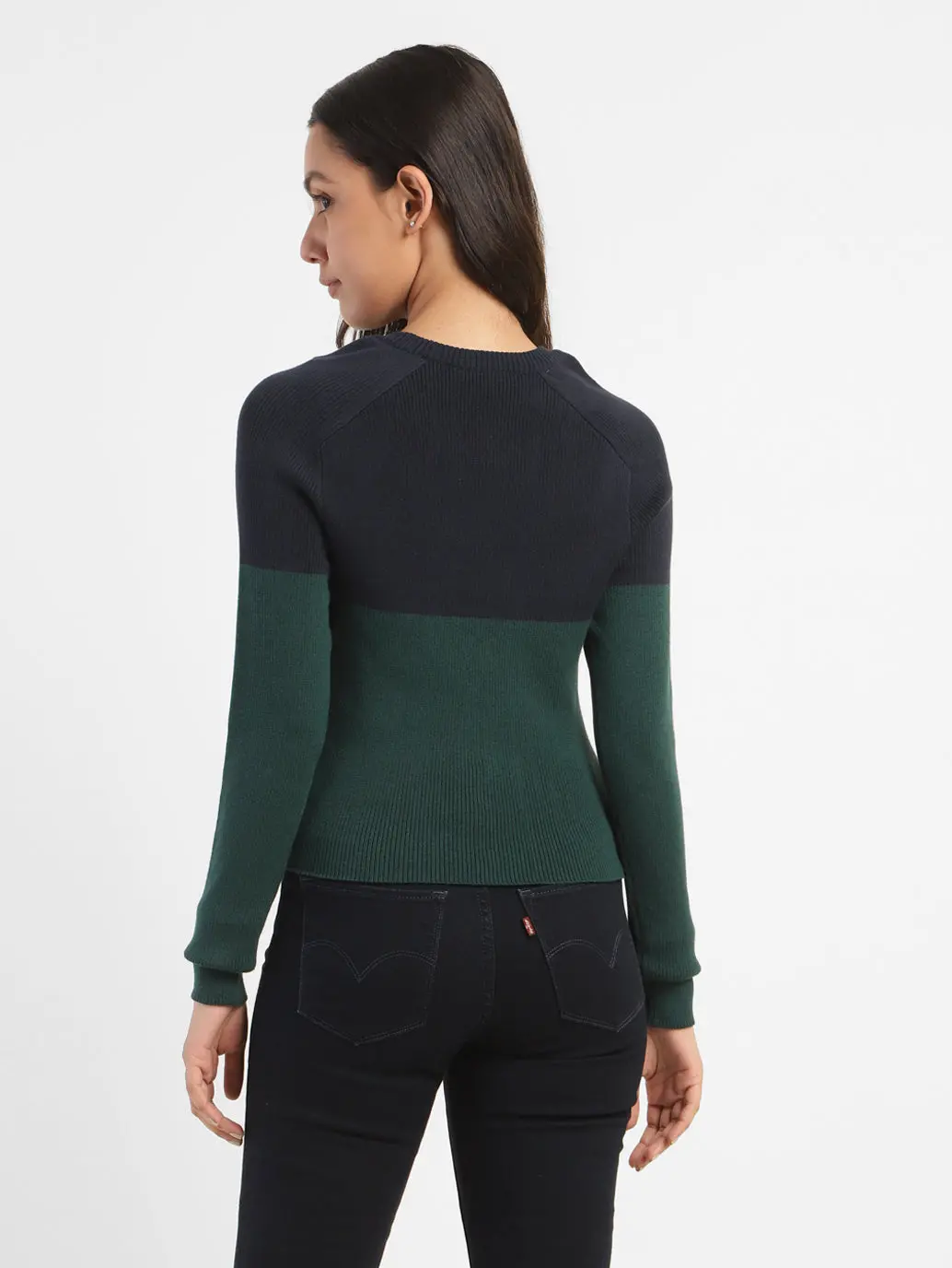 Women's Colorblock Crew Neck Sweater 3