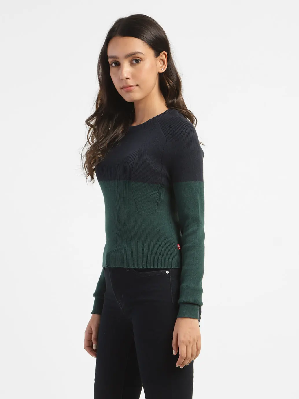 Women's Colorblock Crew Neck Sweater 4