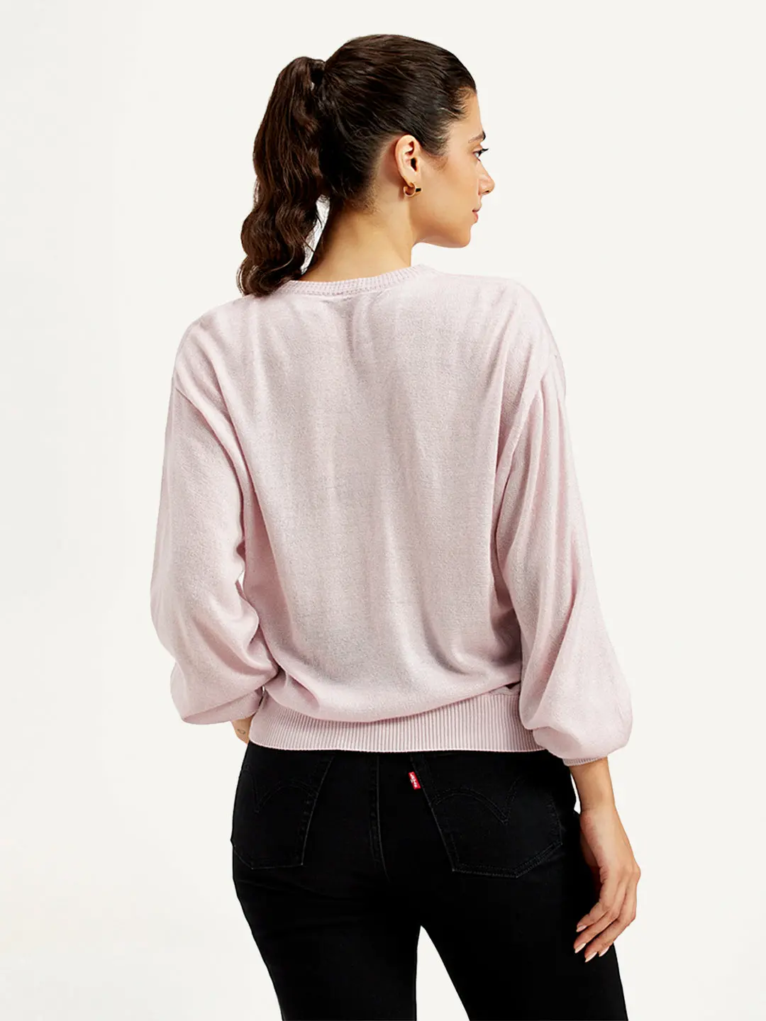 Women's Solid Crew Neck Sweater 3