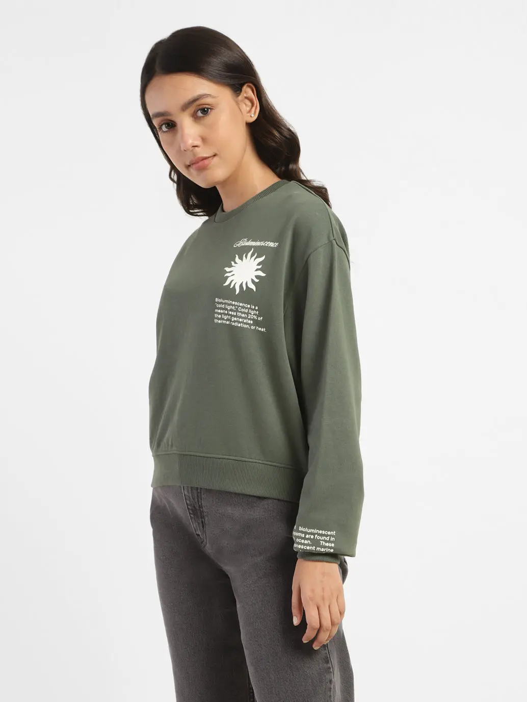 Women's Graphic Print Crew Neck Sweatshirt 4