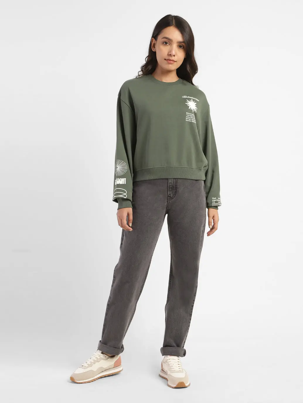 Women's Graphic Print Crew Neck Sweatshirt 5