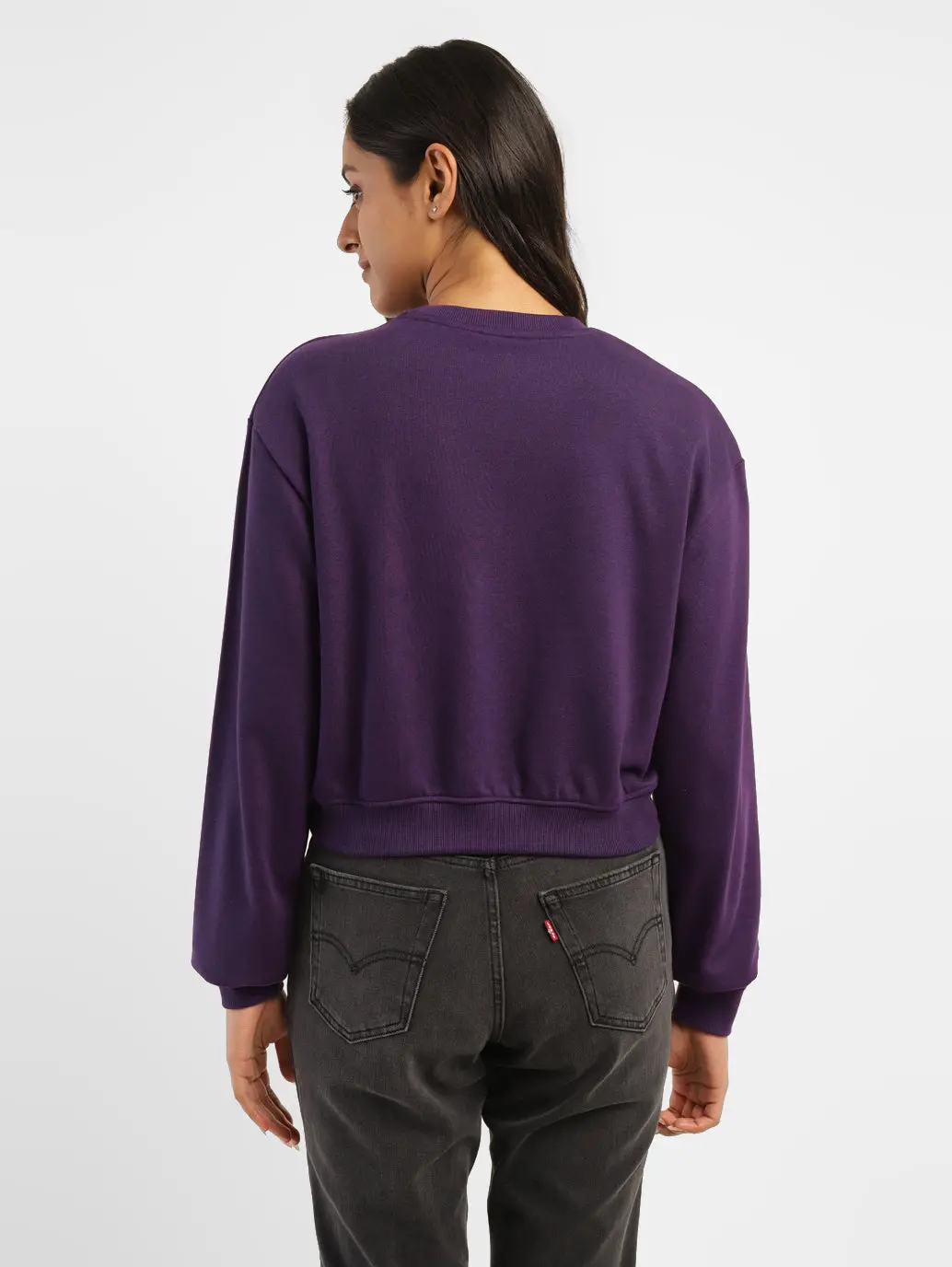 Women's Brand Logo Regular Fit Crew Neck Sweatshirt 3