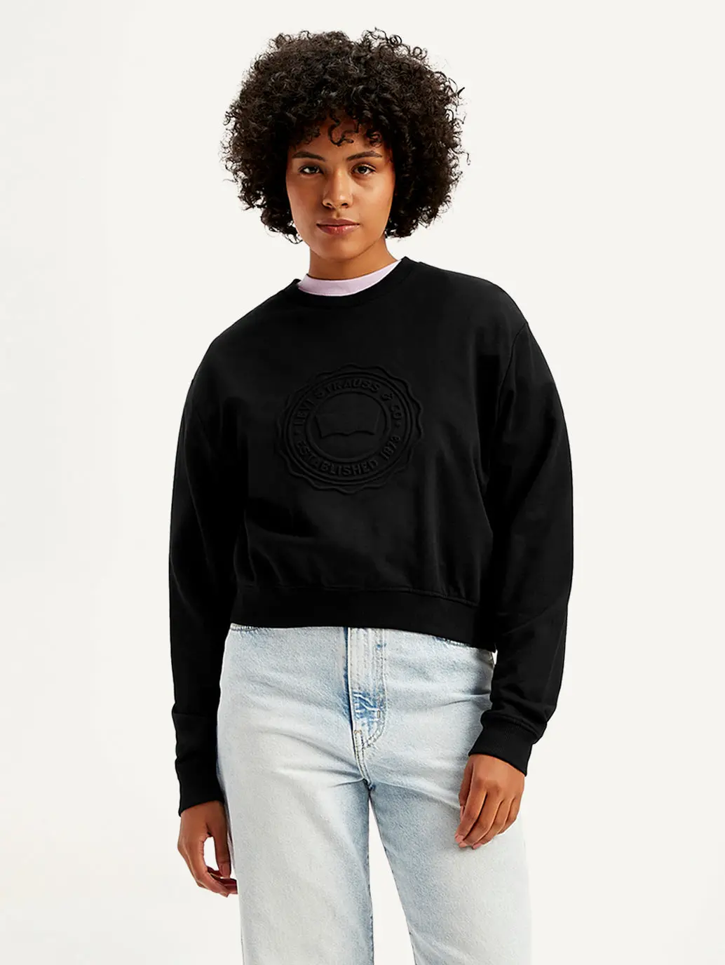 Women's Embossed Regular Fit Sweatshirt 2