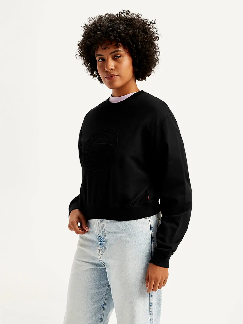 Women's Embossed Regular Fit Sweatshirt 5