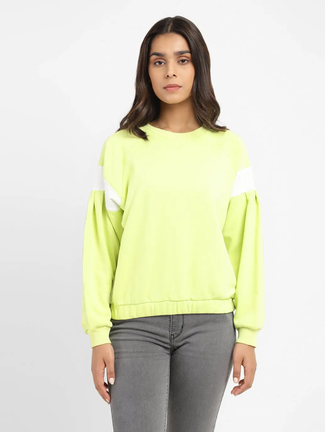 Women's Colorblock Round Neck Sweatshirt 1